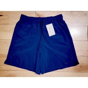 Men’s Nike Navy Blue Elastic Waist Running Shorts Size Small 28"